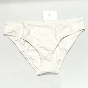NWT Andie Swim Ribbed Off White Bikini Bottom Size XL Style AB304